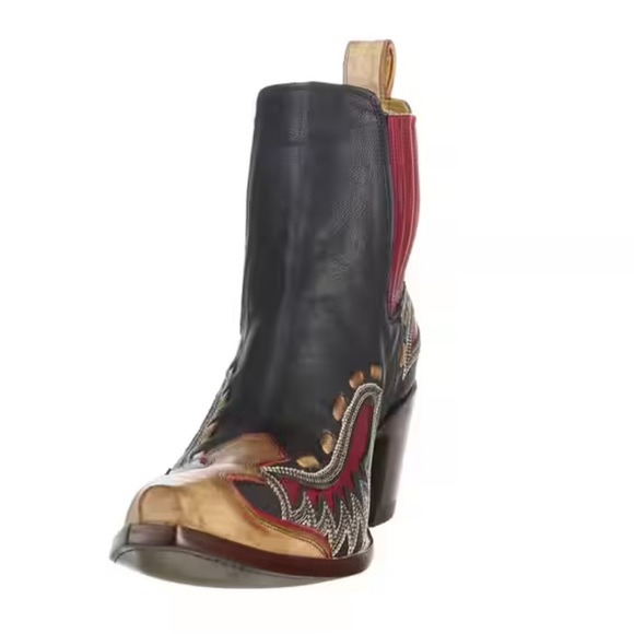 Old Gringo Quiroga Boots crimson chocolate leather in-lay over-lay RTL $595 - Picture 10 of 16